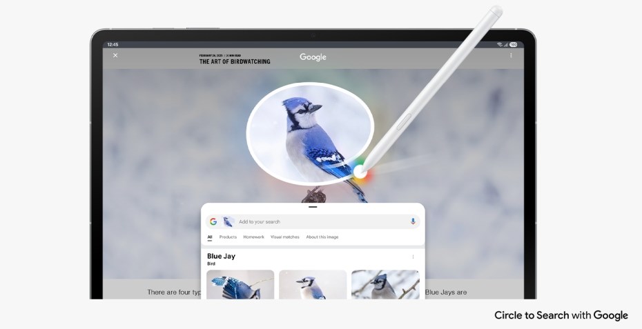 Samsung GalaxyTab 10 FE circle to search